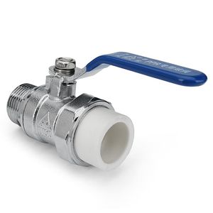 Kitchen Faucets 1/2" 3/4" External Wire Manual PPR Brass Ball Valve Nickel Handle Male Thread Valves