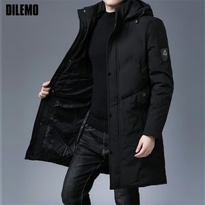Padded Brand Casual Fashion Thick Warm Men Long Parka Winter Jacket Hooded Windbreaker Coats Top Quality Mens Clothing 211214