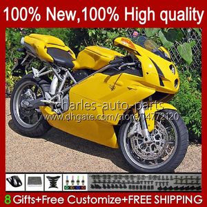 Alla gula motorcykelfeedningar för Ducati 749-999 749S 999s 749 999 2003-2006 ABS Bodywork 27NO.39 749 999 S R 2003 2004 2005 2006 749R 999R 03 04 05 06 OEM Bodys Kit