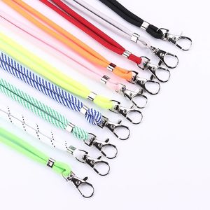 Telefon Lanyard Hang Rope Rope Mobiltelefon Nackband Lantering för ID-kort Nyckel Kedja USB Badgehållare Nylon Stickning Keychain Straps DIY Lariat Stor storlek Ny