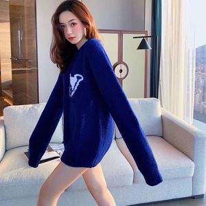 2021 Women Designers Sweaters Fashion Luxury Brand Sweater Breathable Mesh Comfortable Imported Elastic Cashmere Front Rear Jacquard Oversized Jumpers