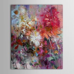 Big 100% Hand-painted Floral Purple Abstract Oil Painting Modern Wall Art Living Room No Frame Picture Home Decoration Painting 210310