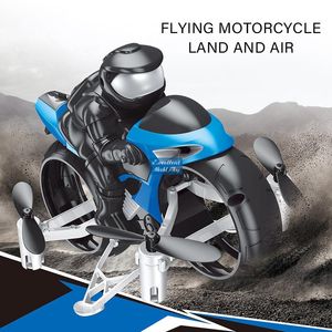 Giocattolo moto quadricottero trasformabile 2 in 1, simulatori, drone Land Air Dual Mode, rotazione a 360°, luci colorate, regalo di Natale per bambini, USEU