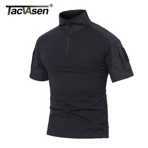 Tacvasen män sommar T-tröja Navy Paintball Tactical T-shirt Kortärmad Militär Camouflage Bomull Tee Shirts Hunt Kläder 5XL 210714