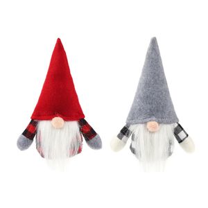 Boże Narodzenie Handmade Szwedzki Gnome Skandynawski Tomte Santa Plush Elf Zabawki Tabela Ornament Xmas Dekoracje Dekoracje XBJK2109