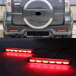 2PCS Car LED Rear Reflector Lamps For Toyota Rush Luxio 2014 2015 2016 2017 Fog Lamps Brake Turn Signal light