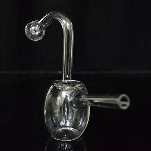 Tamanho de mão Dab Rig Mini Bubbler Glass Water Apipes Bong Viagens Viagens Bongs 4.7 