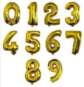 Mutlu yıllar ayıklayan kutlama balon dekorasyon alüminyum kaplama balon 0 ila 9 balon gümüş ve altın