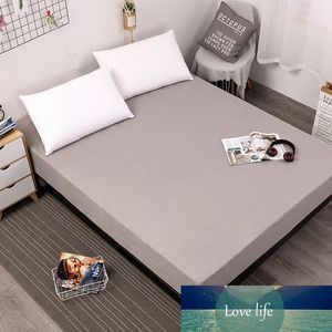 Solid Color Bed Sheet Full Twin Queen King Size Fitted Sheet Mattress Cover with All-around Elastic Rubber Band Printed Bedding