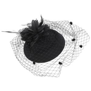 Party hattar 1pc 20s 30s pillbox Fascinator hat cocktail bröllop te med slöja