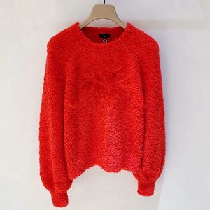 여자 니트 스웨터 모직 가을 여자 양모와 큰 편지 슬리브 니트 셔츠 슈퍼 탄성 패션 의류 3 colors3sey