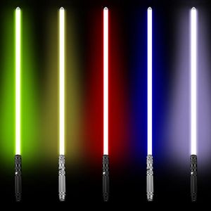 Party Decoration Brand Duel Lightsaber With Sound Effect RGB Color Changing Laser Sword Metal Handle High Quality PC Smooth Swing Cosplay