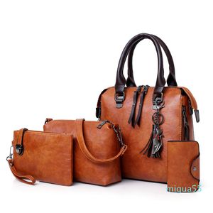 Четырех частей ретро двойной сумка на плечо европейская и американская модная посылка женская сумка