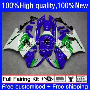 Corpo para Honda CBR600 F2 CBR 600F2 600 Green Blue F2 FS CC 600FS 1991-1994 Cowling 34no.267 CBR600FS 600cc CBR600F2 91 92 93 94 CBR600CC 1991 1993 1994 Fairing OEM