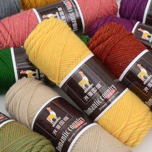 1PC Knitted 100g Camel Alpaca Yarn HAND Adult Chunky Sweater bulky hand Quality Sale Crochet lot of 4ply Knitting wholesale Wool Y211129