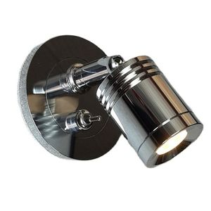 Topoch zagłębiona lampa światła sconce z przełącznikiem kierowcy wewnątrz ściany AC100-240V DC 12V 24 V minimalistyczne Chrome wykończenie wszechstronne dla domu RV Boat