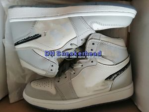 2021 Authentic 1 High OG Low Outdoor Shoes Man Woman 1S Wolf Grey Sail Photon Dust White With Original Box Bag CN8607-002