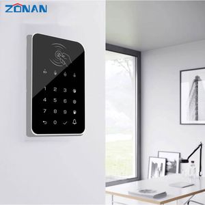 ZONAN Dotknij System GSM Klawiatura RFID Karty Wireless Home Burglar Alarm Fire Alarm Panel sterowania