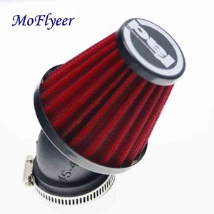 MoFlyeer Motorcycle Filter 28mm 38mm 42mm 48mm Cleaner Clamp-on 45 Degree Bend Air Intake Filters Motorbike Accessories