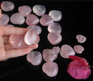 Natural Rose Quartz Heart Shaped Pink Crystal Carved Palm Love Healing Gemstone Lover