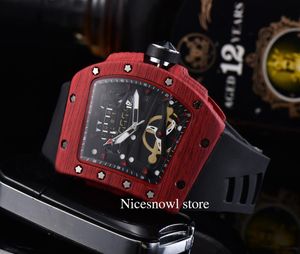 Novo Relógio Masculino de Luxo Quartz Chronograph Relógio de Pulso Masculino Suíço Iced Out Hip Hop Pulseira de Borracha Esporte Relógio Masculino16