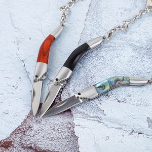 Coltello pieghevole in stile gambero creativo mini ghiottonaggio esterno mini multifunzione tascabile coltelli tattici di autodifesa strumento EDC HW494