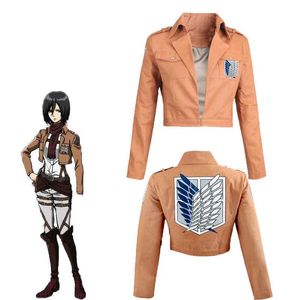 Attack on Titan Jacket Cloak gloves Shingeki no Kyojin jacket Legion Cosplay Costume Jacket Coat Any Size High Quality Eren Lev Y0903