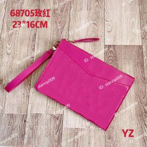 Kobiety portfele moda luksusowa torebka Clut najwyższa jakość marki mężczyzn portfel Porthette Pochette Paszport karta PU skórzana hurtowa cluth #68705 stary kwiat 23cm brzoskwiniowy