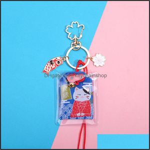Sleutelhangers Mode Accessoires Creatieve Hefeng Cherry Blossom Koi Royal Guard Sleutelhanger Tas Hanger Blessing Gift Student Paar Klasgenoot VN
