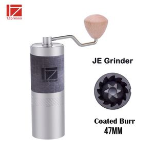 1ZPRESSO JE Manuelle Kaffeemühle, perfekt für Espresso, 47 mm beschichtetes Mahlwerk, extrem feine Einstellung, tragbar, 210609