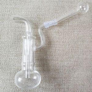 Mini Clear smoking Glass Bowl Shisha Oil Burner Percolater Bubbler Pipes Hookah Ash Catchers for Bong Small Pot Water Pipes Recycler Dab Rig with 10mm Accessories