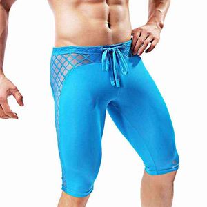 Męska siatka Cool Compression Yoga Trening Tight Shorts Oddychające Krótkie spodnie Hollow Out Mens Sport Fitness Running SHORTS W220214