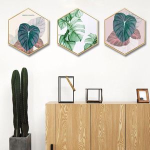 Wall Stickers Small Fresh Living Room Decoration Painting Bedroom Simple Modern Dining Green Plant Oil