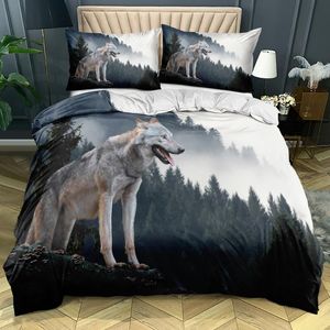 Wholesale single wolf duvet cover for sale - Group buy Bedding Sets D Linens Bed Duvet Covers Pillow Quilt Cover Twin King Queen Double Single Size Custom Wolf White