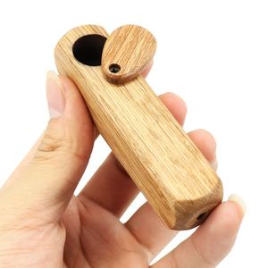 COOL Natural Wooden Pipes Dry Herb Tobacco Rotating Spin Cover Handpipe Portable Filter Screen Smoking Cigarette Holder Innovative Design Wood Handmade DHL