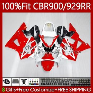 Honda CBR900 CBR929 RR 900CC 929CC 2000 2001 Vücut 68NO.91 CBR 929RR 900RR 900 929 Beyaz Kırmızı RR CC CBR929RR 00 01 CBR900RR 00-01 Enjeksiyon Karoseri