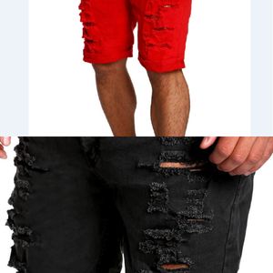 Chino męskie spodenki jeansowe sprany dżins chłopiec Skinny Runway krótkie męskie spodenki jeansowe Homme zniszczone porwane jeansy Plus rozmiar C0222