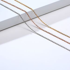 Thin 1.6mm 40cm Women Chain Neckalce Not Fade Adjustable Stainless Steel Link Choker Necklace