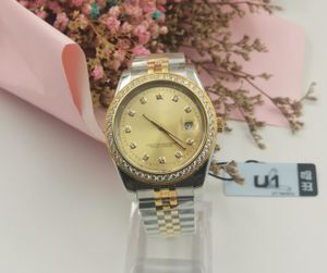 Yüksekliği Kaliteli 36 / 41mm Otomatik Mekanik Erkek Saatler Çerçeve Paslanmaz Çelik Kadınlar Elmas Lady İzle Su Geçirmez Aydınlık Saatı Montre de Luxe