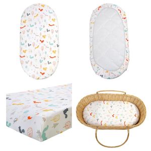 Baby Diaper Changing Pad Cartoon Printed Cradle Cover Newborn Mattress Crib Sheet Bedding 210312