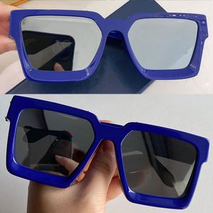 Óculos de sol milionários masculinos Z1165W armação azul lentes escuras e claras milhões de óculos tendência selvagem designer de férias 1: 1 personalização original de alta qualidade