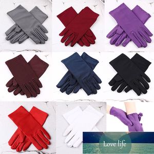 1 Pair Fashion Women Wrist Length Gloves Sexy Black White Red Short Satin Stretch Gloves for Ladies Girls Hand Gloves Factory price expert design Quality Latest Style