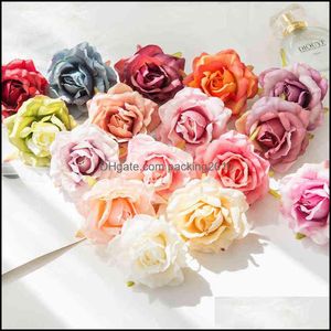 Coroas de flores decorativas, suprimentos para festas festivas, jardim de casa, 100 unidades, seda artificial, rosas brancas, decoração de casamento, bordado, acesso ao bolo