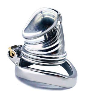 Nxycockrings Frrk51 Frrk51 Pênis Forma Head Cock Cage Curvo Snap Ring 304 Aço Inoxidável Metal Chastity Dispositivo Brinquedos Sexuais para Homem Fetish Adult Game 1124