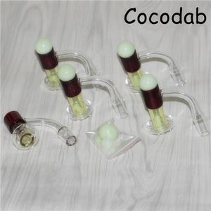 Smoking Terp Slurper Quartz Banger Nail Set with marble carb cap ball vacuum pearls pill domeless up oil nails for bong rigs