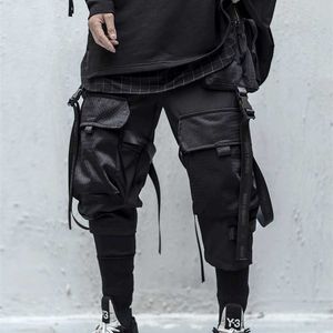 Techwear Cargo Pants Män Black Japanese Streetwear Jogger 211201