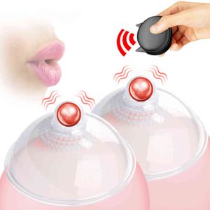 NXY Pump Toys Electric Breast Nipple Sucker Masage Tongue Lick Suction Cups Vibrator Sex for Woman Adult Enlarg 1126