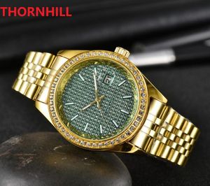 Moda marca de alta qualidade homens e mulheres relógios de diamantes completos anel de discagem relógios de relógios de quartzo relógio de designer de quartzo