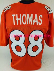 Män kvinnor ungdom demaryius thomas anpassad sy orange fotboll tröja xs-5xl 6xl