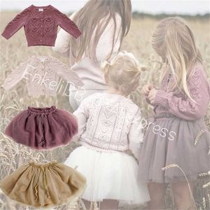 EnkeliBB Toddler Girl Beautiful Knit Cardigans J* Kids Girls Autumn Winter Coats For Baby Girl Quality Cotton Cardigan 211106